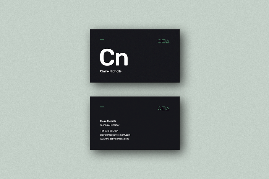Element Business Card Template in Business Card Templates - product preview 8