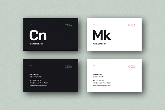 Element Business Card Template in Business Card Templates - product preview 1