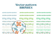 Floral vector brushes collection