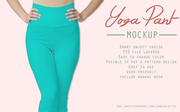 Yoga pant mockup in Product Mockups - product preview 3