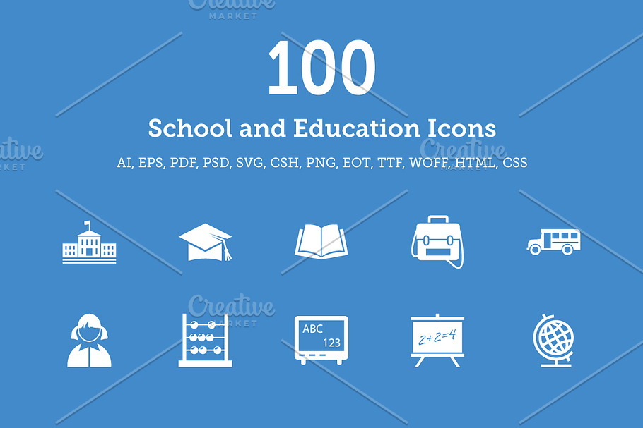 School and Education Vector Icons