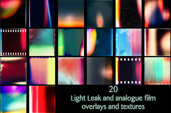 20 Light Leak Texture Overlays in Textures - product preview 1