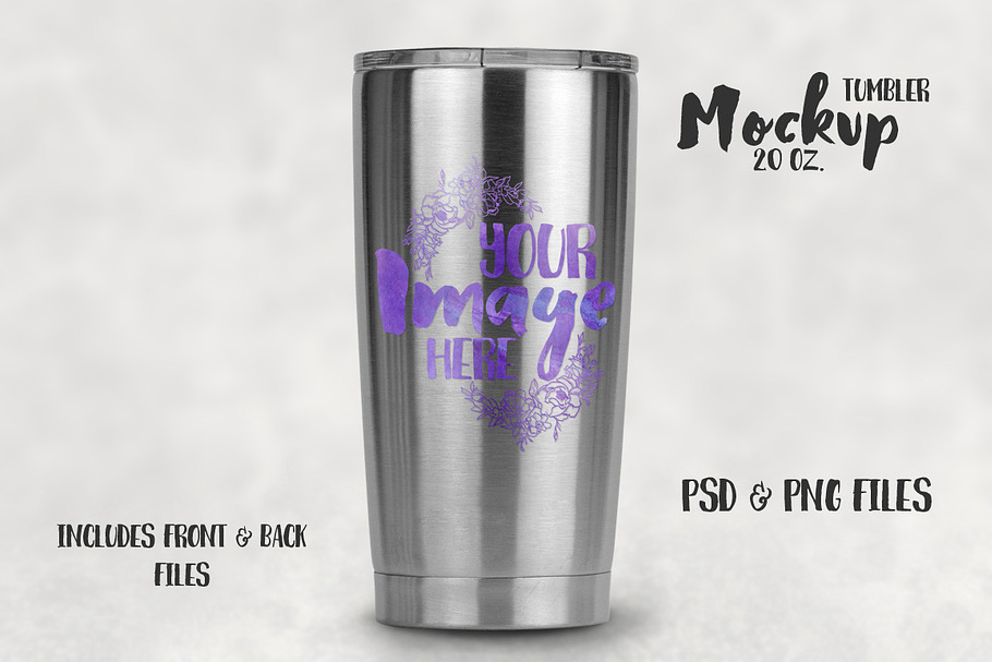 Stainless steel tumbler mockup 20 oz in Product Mockups - product preview 8