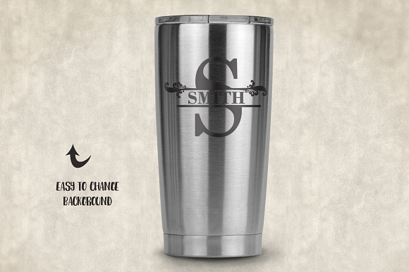 Stainless steel tumbler mockup 20 oz in Product Mockups - product preview 3
