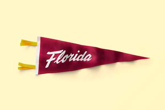 Felt Pennant Mockup in Product Mockups - product preview 4
