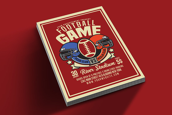 American Football Game Flyer in Flyer Templates - product preview 1