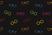 Glasses vector art. Seamless pattern