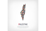 people map country Palestine vector