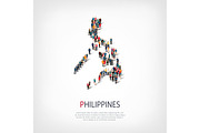 people map country Philippines vector