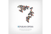 people map country Republika Srpska vector