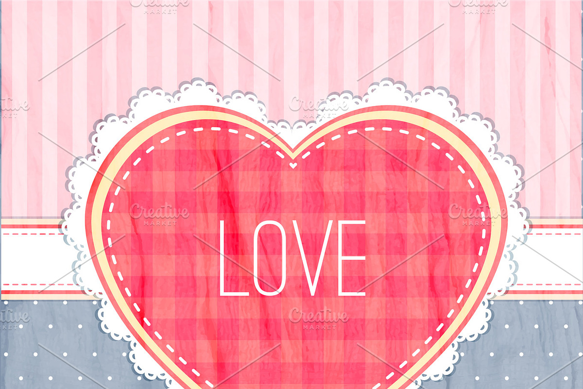 happy valentines day card. red heart on dark blue background in Illustrations - product preview 8