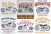 vintage motorcycle illustrations