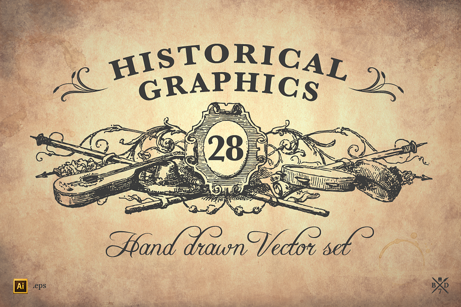 28 Historical Graphics in Illustrations - product preview 8