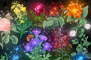 Magic Flowers Clipart