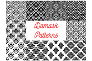 Damask seamless pattern set for wallpaper design