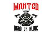 Wanted dead or alive warrior sign