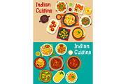Indian cuisine traditional dinner icon