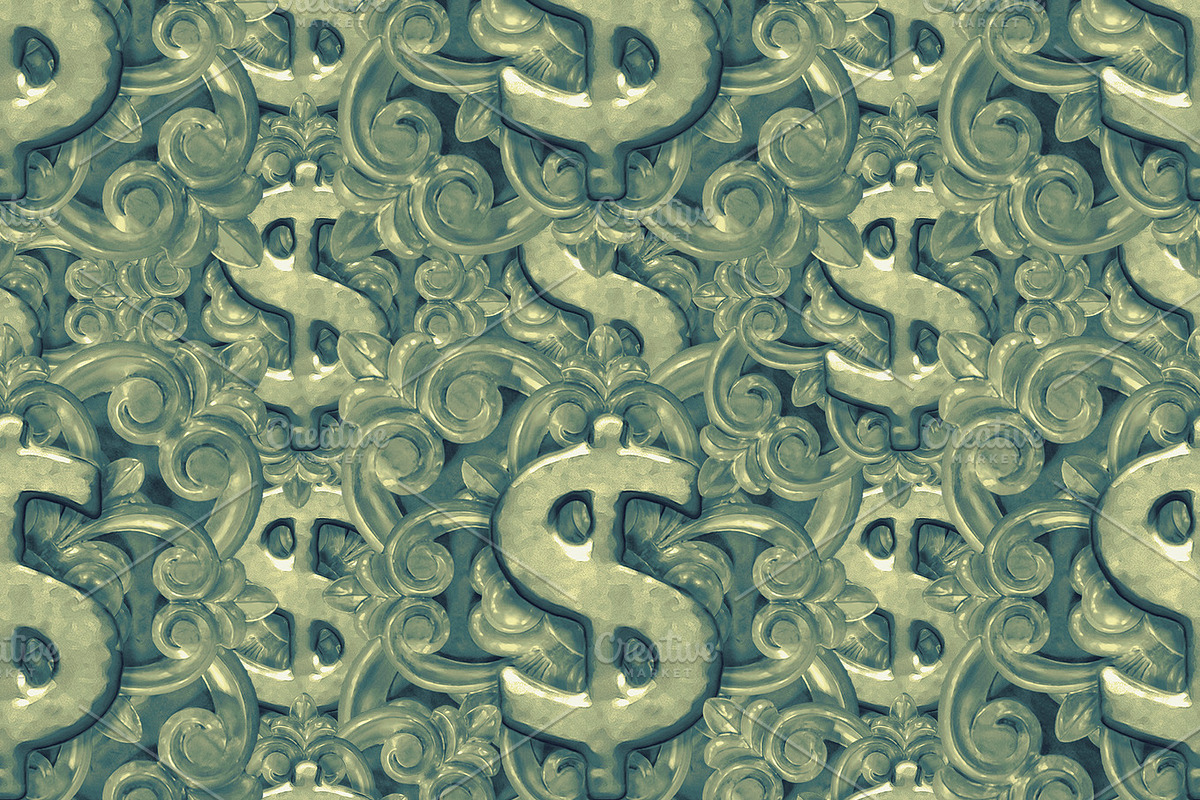 Money Symbol Ornate Seamless Pattern in Patterns - product preview 8