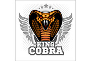 King cobra - mascot template design. Vector illustration.