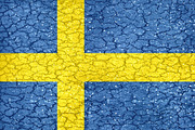 Grunge Style Sweden National Flag