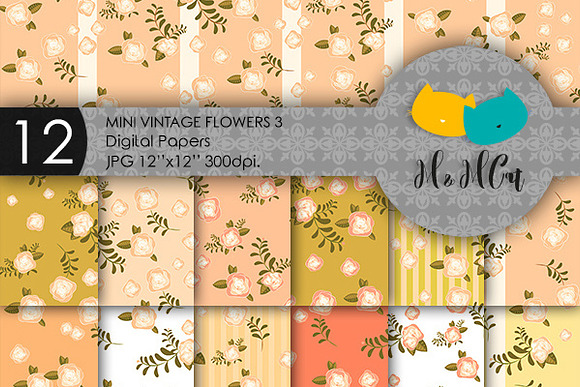 Mega bundle. 72 floral patterns. in Patterns - product preview 1
