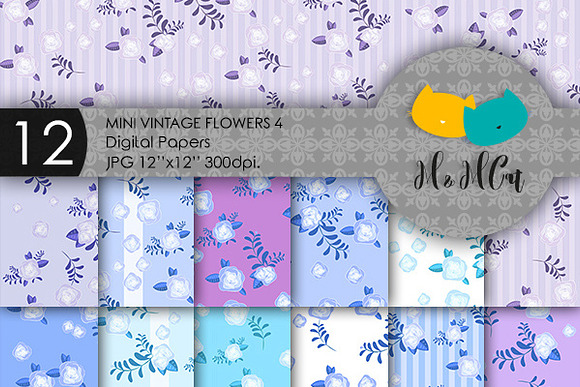 Mega bundle. 72 floral patterns. in Patterns - product preview 3