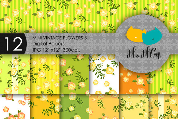 Mega bundle. 72 floral patterns. in Patterns - product preview 5