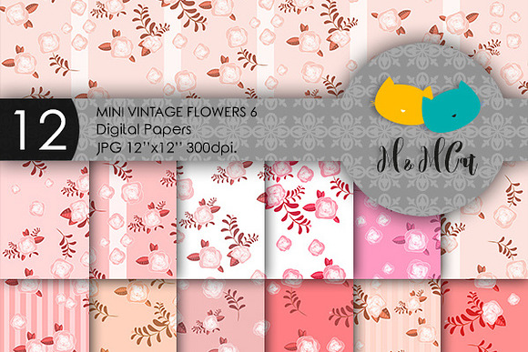 Mega bundle. 72 floral patterns. in Patterns - product preview 6