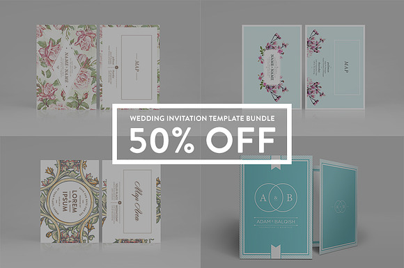 Wedding Invitation - Bundle 50% off in Wedding Templates - product preview 4