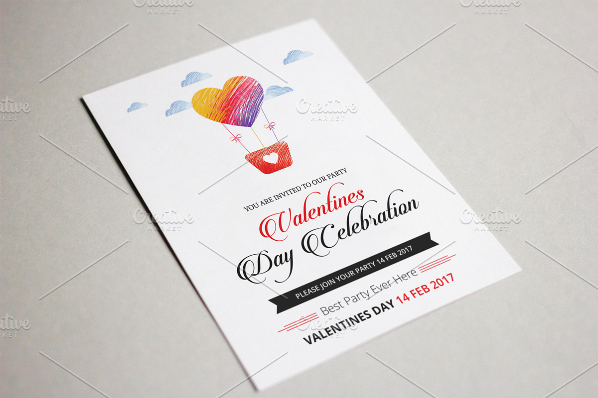 Valentines Party Flyer-V475 in Flyer Templates - product preview 8