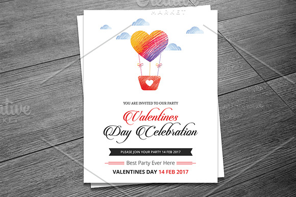 Valentines Party Flyer-V475 in Flyer Templates - product preview 1