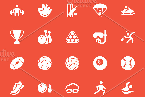 60 Sports Vector Icons Pack in Graphics - product preview 2