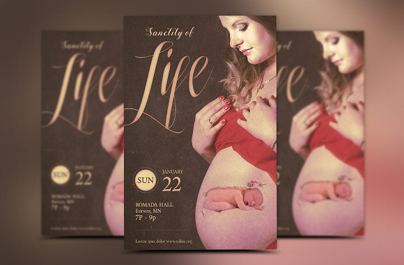 Sanctity Life Flyer Template in Flyer Templates - product preview 1