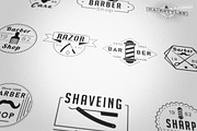 Barber Shop Badges Logos