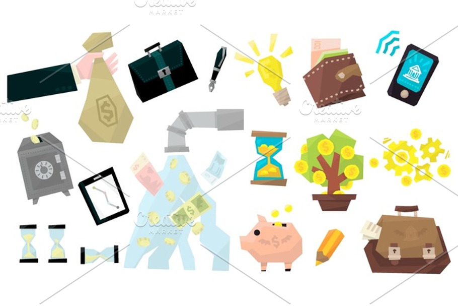 Banking Related Icons Set in Illustrations - product preview 8