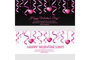 Valentine day banners template. eps