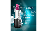 Lipstick cosmetic advertising background