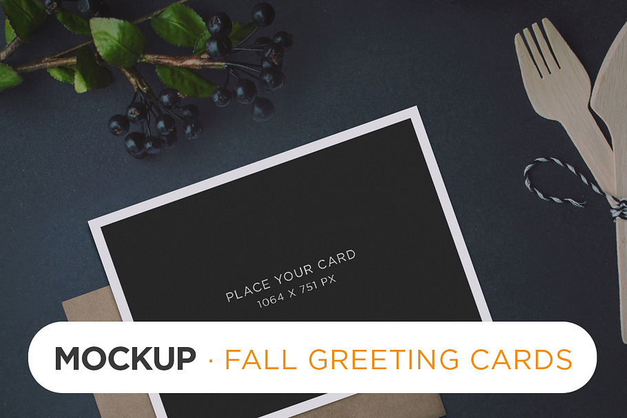 Fall Greeting Card MockUp in Print Mockups - product preview 8