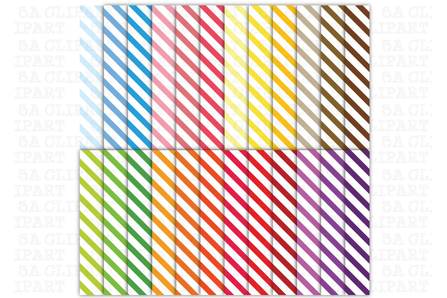 24 Stripes Digital Papers Pack in Illustrations - product preview 8