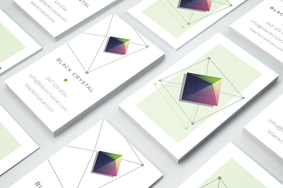 Crystal business card collection in Business Card Templates - product preview 4