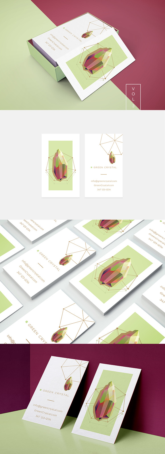 Crystal business card collection in Business Card Templates - product preview 5