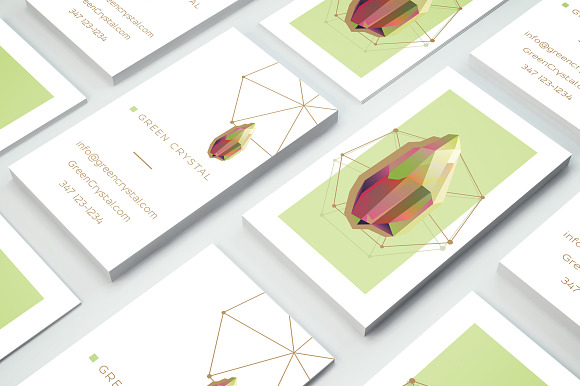 Crystal business card collection in Business Card Templates - product preview 6