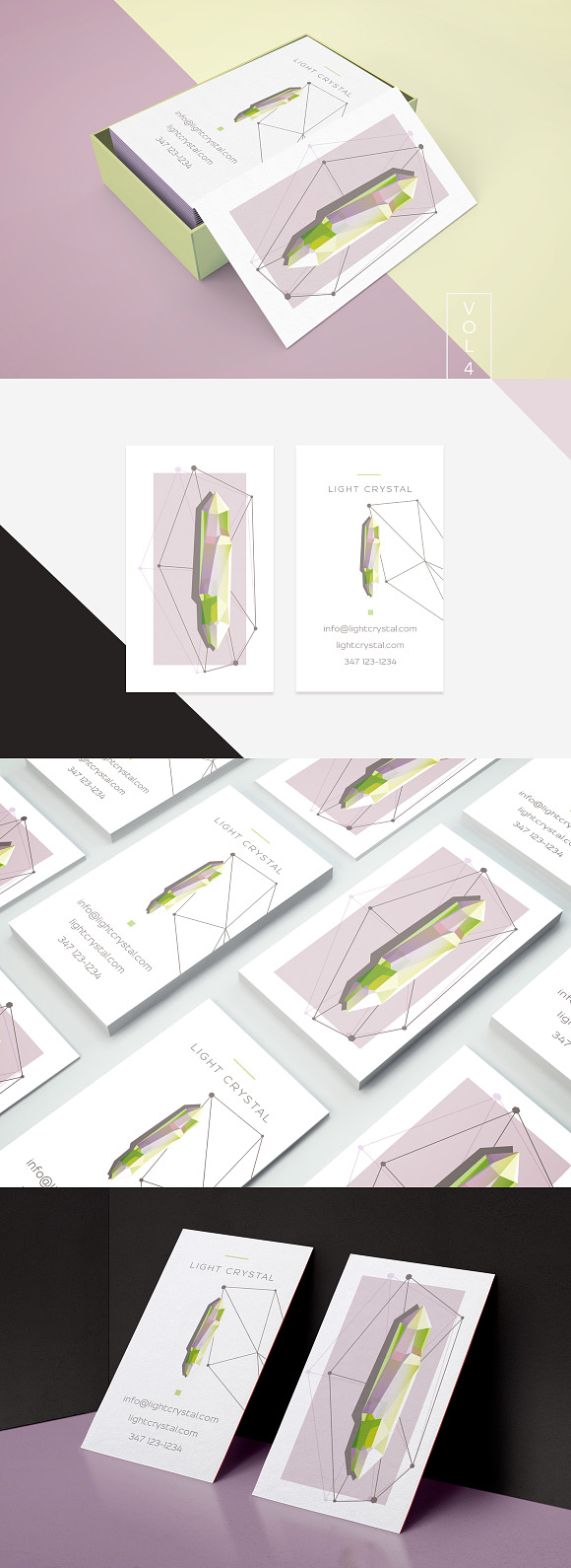 Crystal business card collection in Business Card Templates - product preview 7