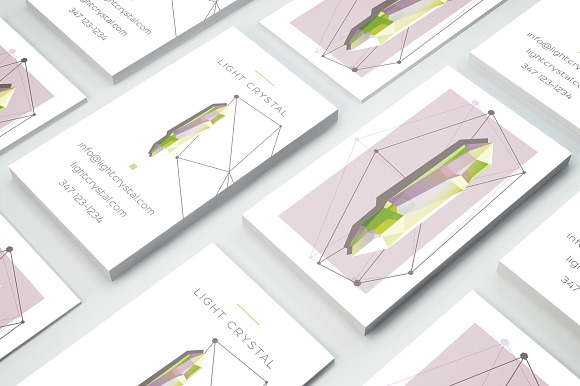 Crystal business card collection in Business Card Templates - product preview 8
