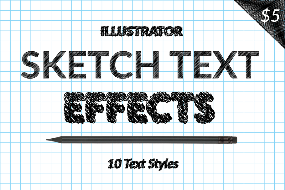 Illustrator Sketch Text Effects in Photoshop Layer Styles - product preview 8