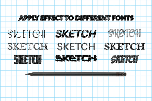 Illustrator Sketch Text Effects in Photoshop Layer Styles - product preview 1