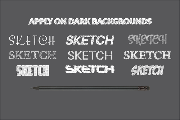 Illustrator Sketch Text Effects in Photoshop Layer Styles - product preview 4