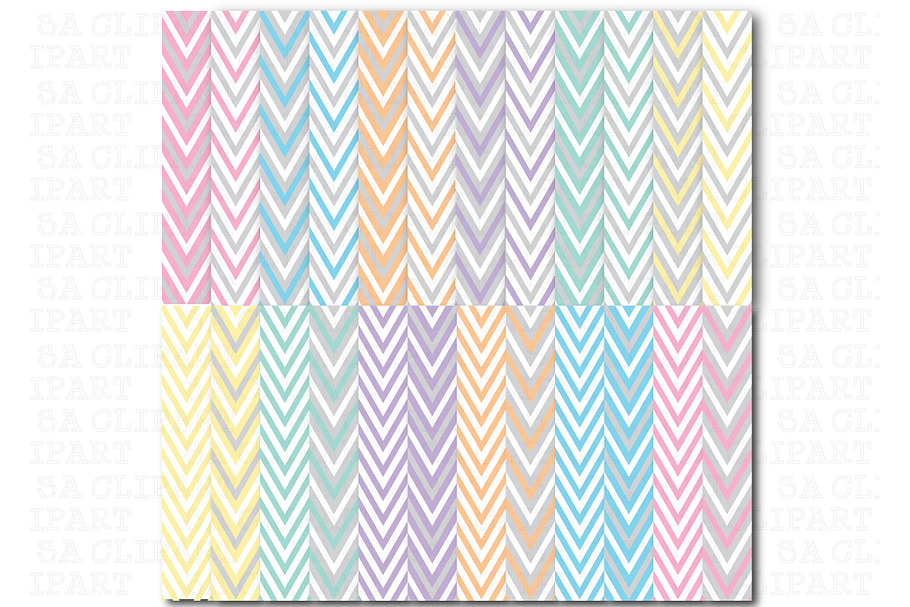 24Chevron Digital Papers Pack in Illustrations - product preview 8