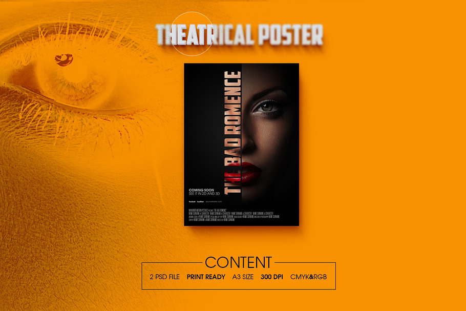 Theatrical Type Face Poster in Flyer Templates - product preview 8