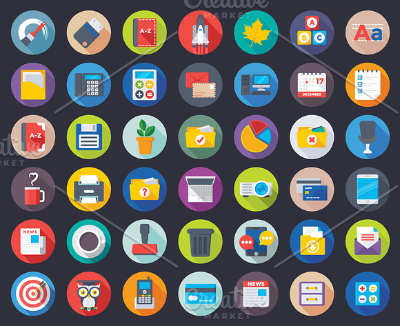 200 Flat School and Education Icons  in School Icons - product preview 2